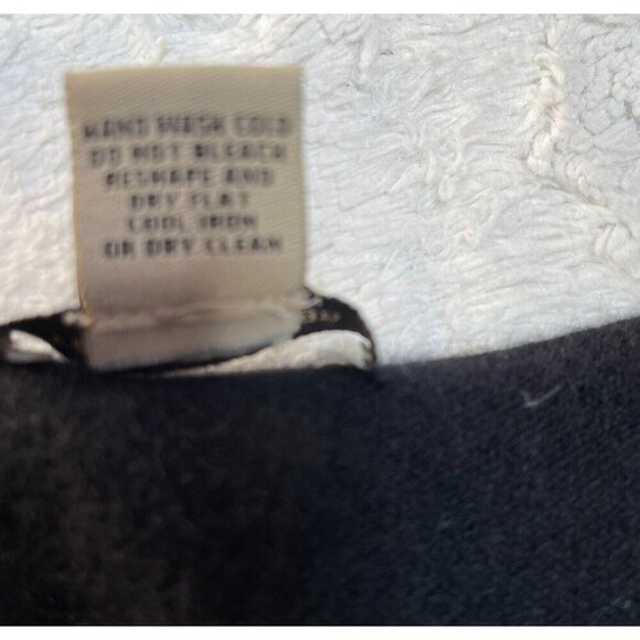 Vertical Design Womens Knotted Pullover Sweater Small Cashmere Black Preppy - Picture 6 of 8